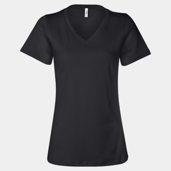 Women's Relaxed Short Sleeve Jersey V-Neck Tee Thumbnail