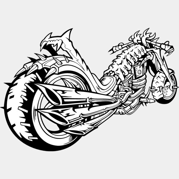 ESskullbike002BW Thumbnail