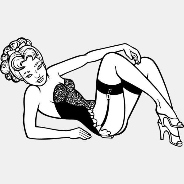 ES3pinup08bw Thumbnail