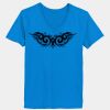 Ladies’  Junior Fine Jersey V-Neck Longer Length T-Shirt Thumbnail