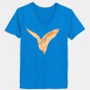 Ladies’  Junior Fine Jersey V-Neck Longer Length T-Shirt Thumbnail