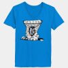 Ladies’  Junior Fine Jersey V-Neck Longer Length T-Shirt Thumbnail