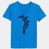 Ladies’  Junior Fine Jersey V-Neck Longer Length T-Shirt Thumbnail