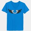 Ladies’  Junior Fine Jersey V-Neck Longer Length T-Shirt Thumbnail
