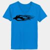 Ladies’  Junior Fine Jersey V-Neck Longer Length T-Shirt Thumbnail