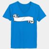 Ladies’  Junior Fine Jersey V-Neck Longer Length T-Shirt Thumbnail