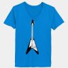 Ladies’  Junior Fine Jersey V-Neck Longer Length T-Shirt Thumbnail