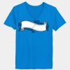 Ladies’  Junior Fine Jersey V-Neck Longer Length T-Shirt Thumbnail