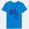 Ladies’  Junior Fine Jersey V-Neck Longer Length T-Shirt Thumbnail