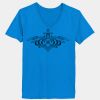 Ladies’  Junior Fine Jersey V-Neck Longer Length T-Shirt Thumbnail