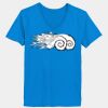 Ladies’  Junior Fine Jersey V-Neck Longer Length T-Shirt Thumbnail