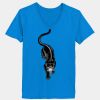 Ladies’  Junior Fine Jersey V-Neck Longer Length T-Shirt Thumbnail