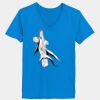 Ladies’  Junior Fine Jersey V-Neck Longer Length T-Shirt Thumbnail