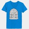 Ladies’  Junior Fine Jersey V-Neck Longer Length T-Shirt Thumbnail