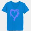 Ladies’  Junior Fine Jersey V-Neck Longer Length T-Shirt Thumbnail