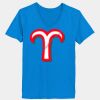 Ladies’  Junior Fine Jersey V-Neck Longer Length T-Shirt Thumbnail