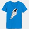 Ladies’  Junior Fine Jersey V-Neck Longer Length T-Shirt Thumbnail