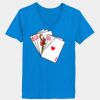 Ladies’  Junior Fine Jersey V-Neck Longer Length T-Shirt Thumbnail