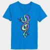 Ladies’  Junior Fine Jersey V-Neck Longer Length T-Shirt Thumbnail
