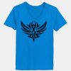 Ladies’  Junior Fine Jersey V-Neck Longer Length T-Shirt Thumbnail