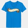 Ladies’  Junior Fine Jersey V-Neck Longer Length T-Shirt Thumbnail