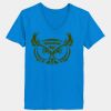 Ladies’  Junior Fine Jersey V-Neck Longer Length T-Shirt Thumbnail