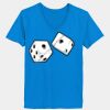 Ladies’  Junior Fine Jersey V-Neck Longer Length T-Shirt Thumbnail