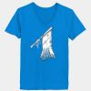 Ladies’  Junior Fine Jersey V-Neck Longer Length T-Shirt Thumbnail
