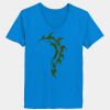 Ladies’  Junior Fine Jersey V-Neck Longer Length T-Shirt Thumbnail