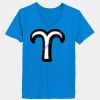 Ladies’  Junior Fine Jersey V-Neck Longer Length T-Shirt Thumbnail