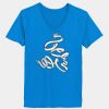Ladies’  Junior Fine Jersey V-Neck Longer Length T-Shirt Thumbnail
