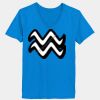 Ladies’  Junior Fine Jersey V-Neck Longer Length T-Shirt Thumbnail