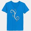 Ladies’  Junior Fine Jersey V-Neck Longer Length T-Shirt Thumbnail