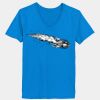 Ladies’  Junior Fine Jersey V-Neck Longer Length T-Shirt Thumbnail
