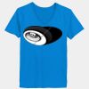Ladies’  Junior Fine Jersey V-Neck Longer Length T-Shirt Thumbnail