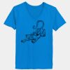 Ladies’  Junior Fine Jersey V-Neck Longer Length T-Shirt Thumbnail