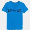 Ladies’  Junior Fine Jersey V-Neck Longer Length T-Shirt Thumbnail