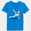 Ladies’  Junior Fine Jersey V-Neck Longer Length T-Shirt Thumbnail