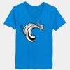Ladies’  Junior Fine Jersey V-Neck Longer Length T-Shirt Thumbnail