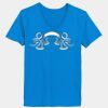 Ladies’  Junior Fine Jersey V-Neck Longer Length T-Shirt Thumbnail