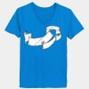 Ladies’  Junior Fine Jersey V-Neck Longer Length T-Shirt Thumbnail