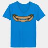 Ladies’  Junior Fine Jersey V-Neck Longer Length T-Shirt Thumbnail