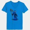 Ladies’  Junior Fine Jersey V-Neck Longer Length T-Shirt Thumbnail