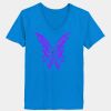 Ladies’  Junior Fine Jersey V-Neck Longer Length T-Shirt Thumbnail