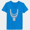 Ladies’  Junior Fine Jersey V-Neck Longer Length T-Shirt Thumbnail