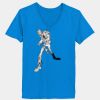 Ladies’  Junior Fine Jersey V-Neck Longer Length T-Shirt Thumbnail