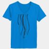 Ladies’  Junior Fine Jersey V-Neck Longer Length T-Shirt Thumbnail