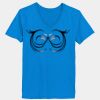 Ladies’  Junior Fine Jersey V-Neck Longer Length T-Shirt Thumbnail