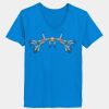 Ladies’  Junior Fine Jersey V-Neck Longer Length T-Shirt Thumbnail