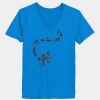 Ladies’  Junior Fine Jersey V-Neck Longer Length T-Shirt Thumbnail
